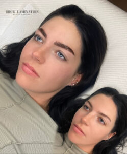 combo brow lamination, tint & shape